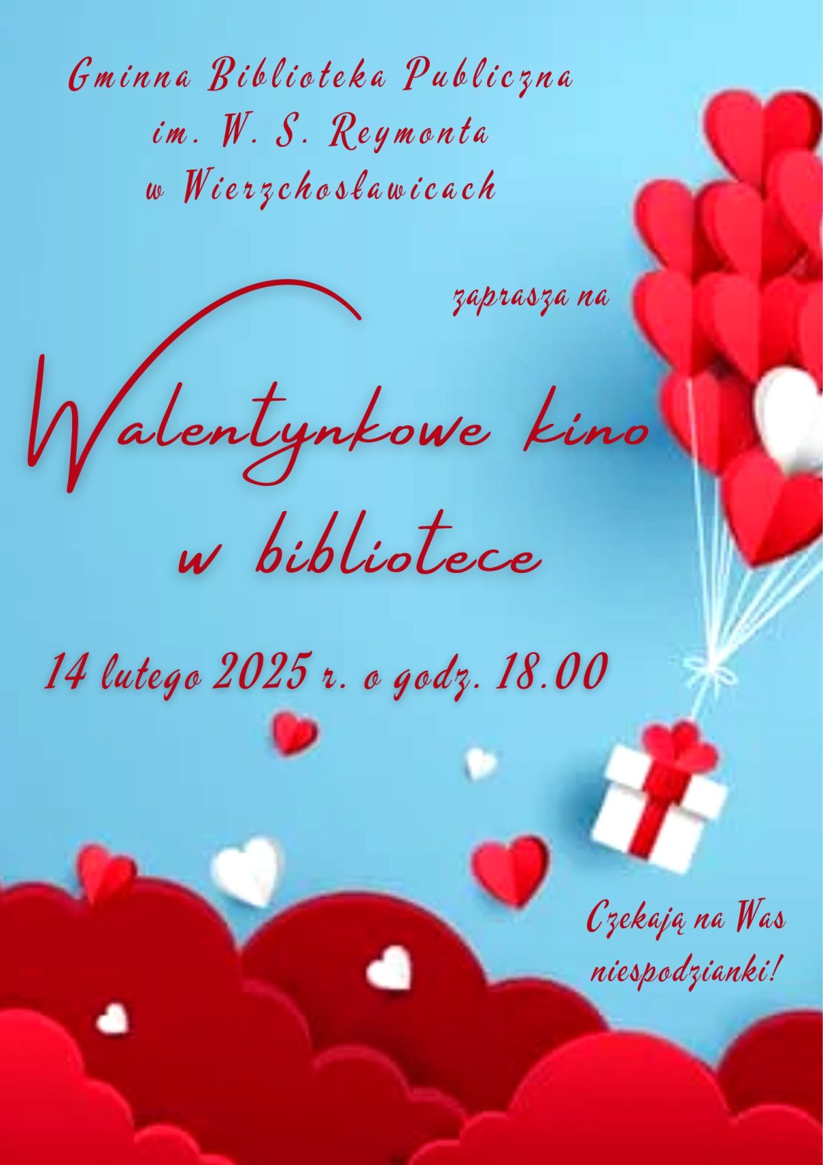 Walentynkowe kino w bibliotece